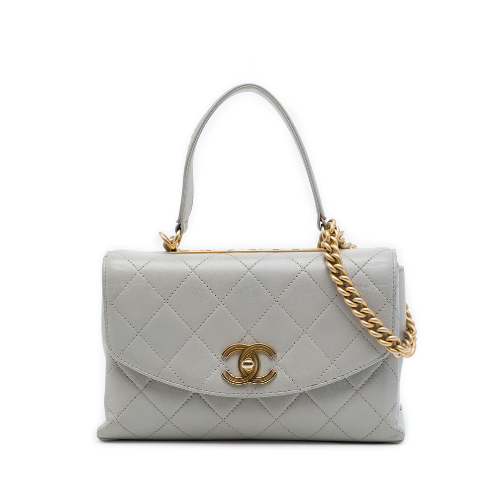 Pre-Loved Chanel Medium Lambskin Trendy Spirit Top Handle Bag